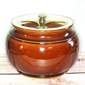 Vintage Comoy's Of London Ceramic Tobacco Storage Jar Locking Lid Storage Decor